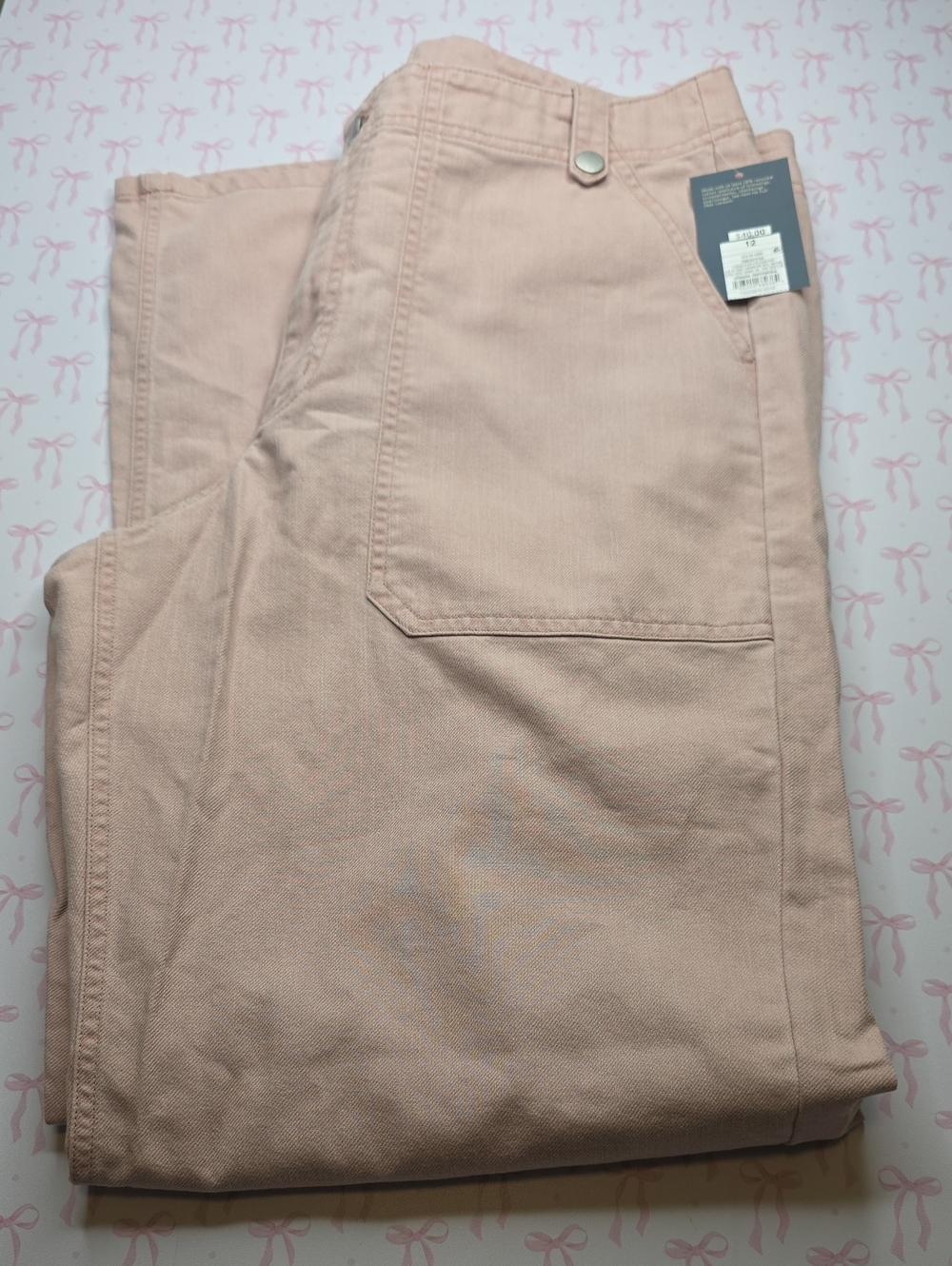 Universal Thread Mid-Rise Straight Leg Cargo Jeans - Pink